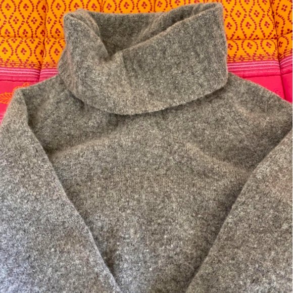 Long Turtle Neck Tan Jumper - Picture 3 of 4